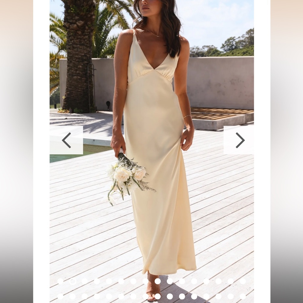 Billy J maxi dress, champagne